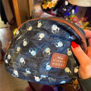 Disney Minnie Mouse Denim Fanny pack/bum bag - Blue and Brown